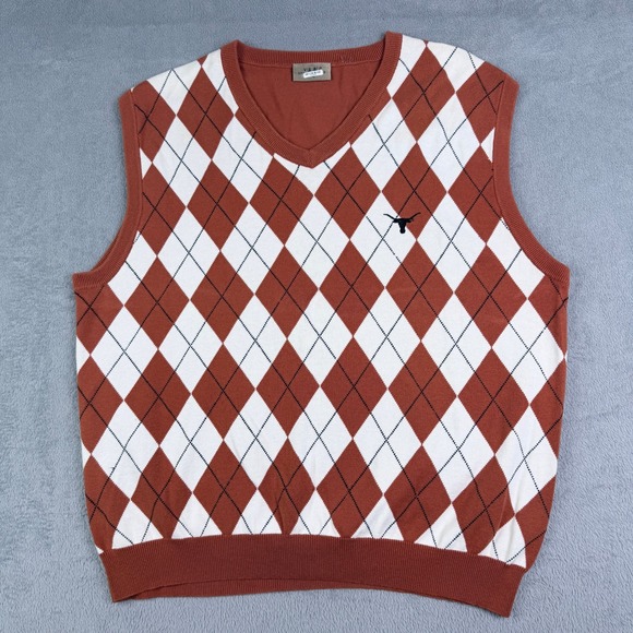 Vesi Sportswear Other - Vesi Sportswear Texas Longhorns Argyle Sweater Vest Burnt Orange Mens XL NCAA